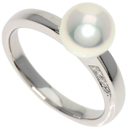 Tasaki Ring Akoya Pearl Pearl Diamond Platinum