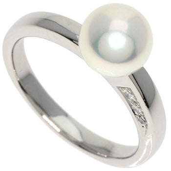 Tasaki Ring Akoya Pearl Pearl Diamond Platinum