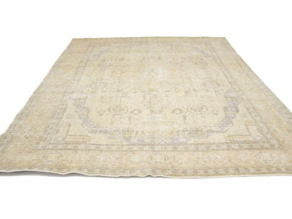 Semi-Antique Handmade Floral Oriental Rug Vintage