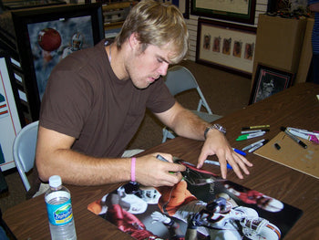 Greg Olsen Go Canes Autographed16X20 Football Photo