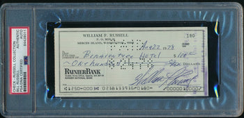 Bill Russell Hof Autographed/Signed 1978 Bank