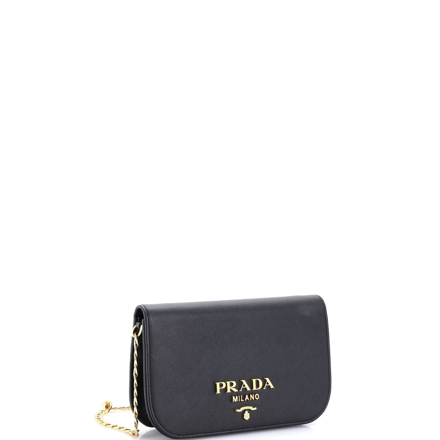Prada Convertible Flap Clutch Saffiano Leather Small
