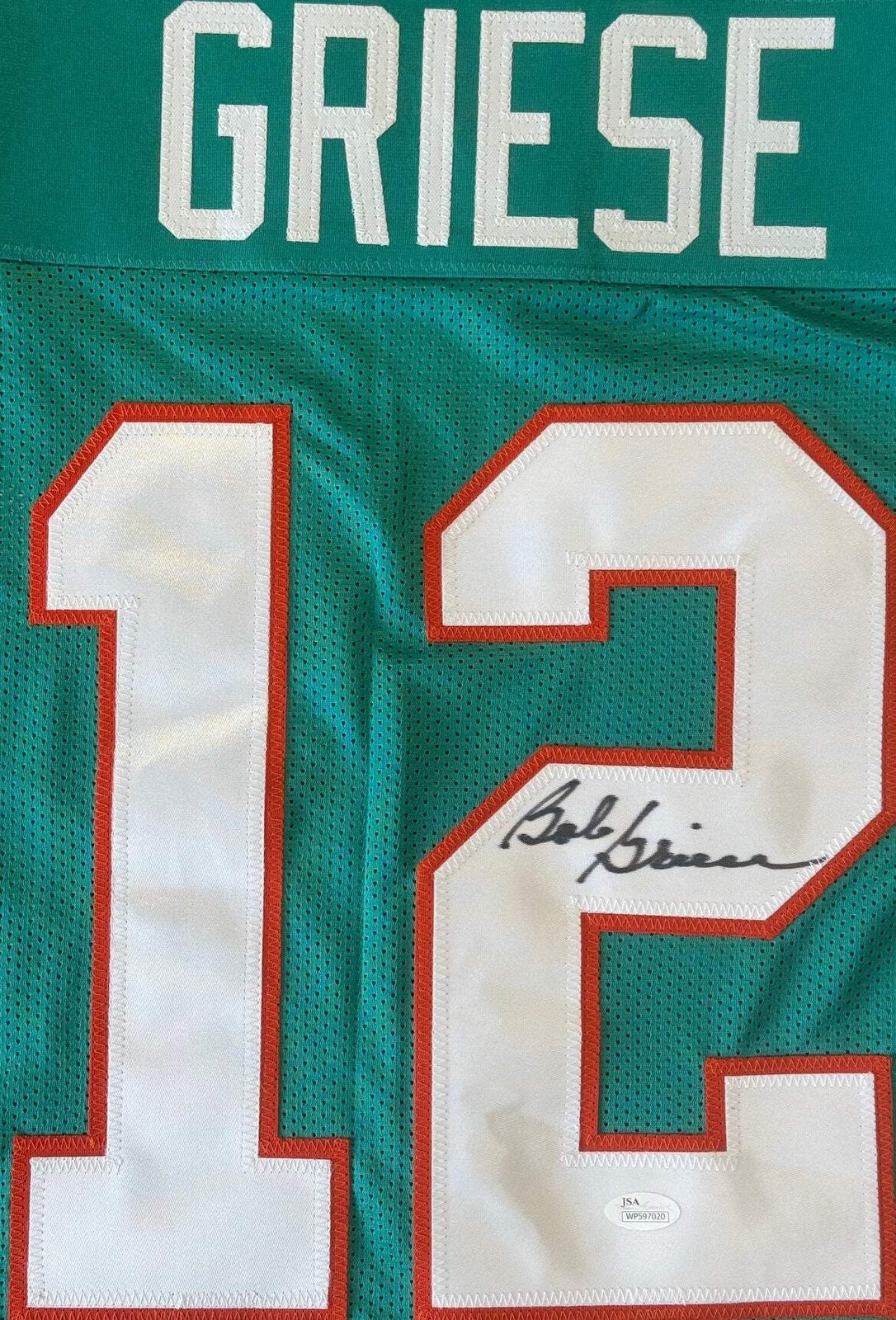 Bob Griese Autographed Dolphins Custom Jersey (Jsa)