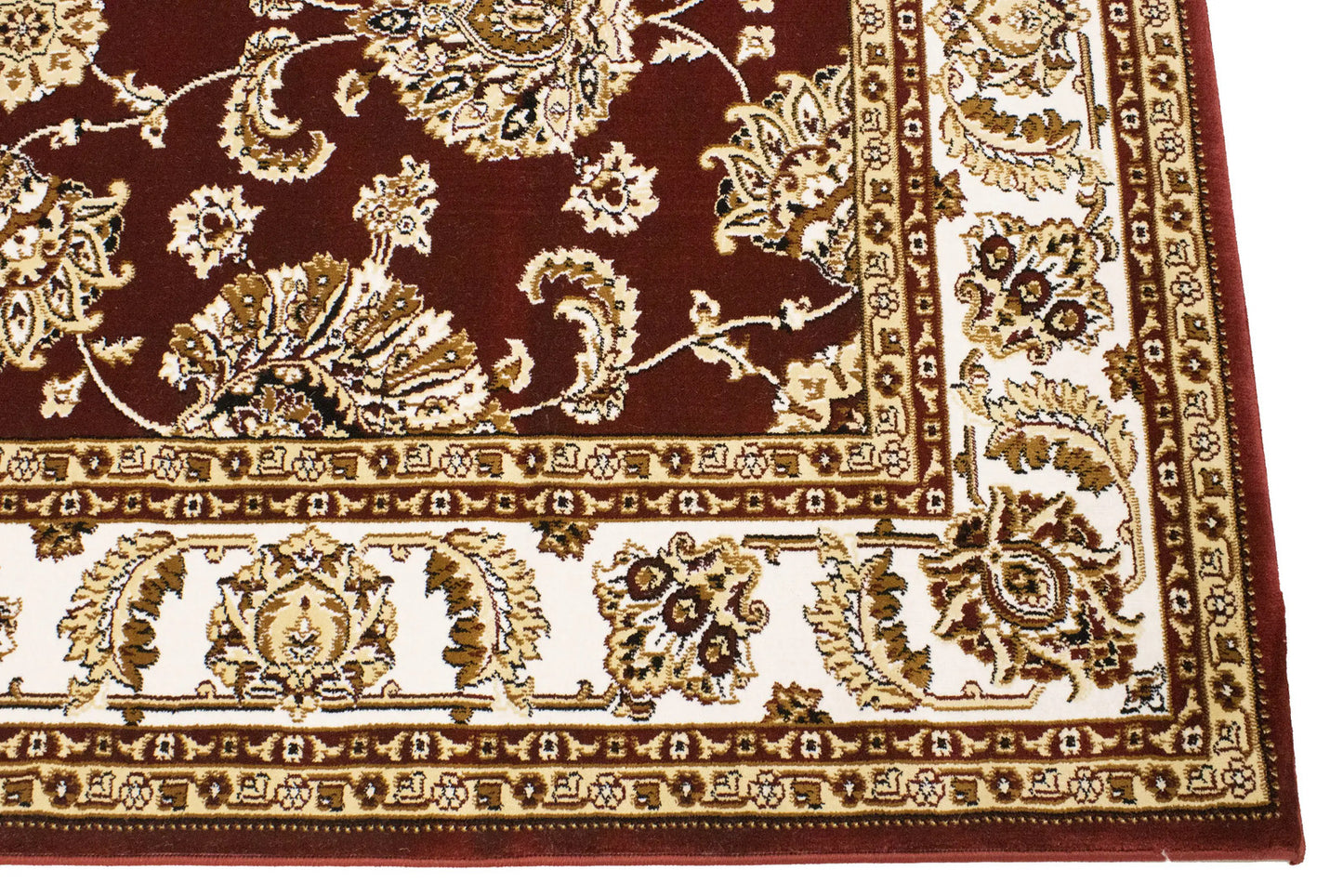 Vintage Style Red Floral Classic Oriental 4X6 Machine-Made Rug Entryway Carpet