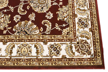 Vintage Style Red Floral Classic Oriental 4X6 Machine-Made Rug Entryway Carpet