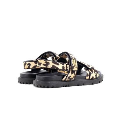 Christian Dior Women'S Dioract Sandals Printed Technical Fabric