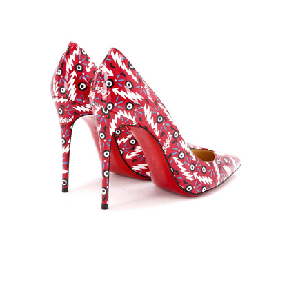 Christian Louboutin Women'S Pigalle Follies Pumps Printed Patent 100