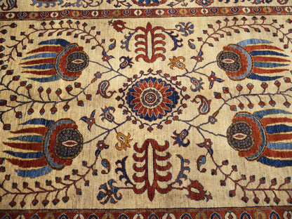 Carpet 7X10 Handspun Wool Afghan Oriental Rug Large Floral Design Living Room