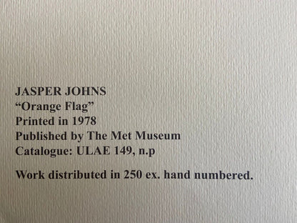 Jasper Johns Lithograph Met Museum Coa Numbered Crayon Signed Op