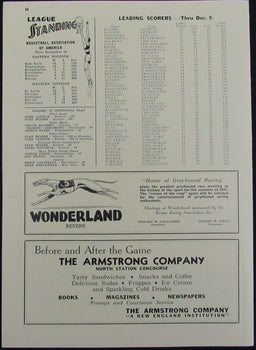 Vintage 1946 Boston Celtics Vs. Philadelphia