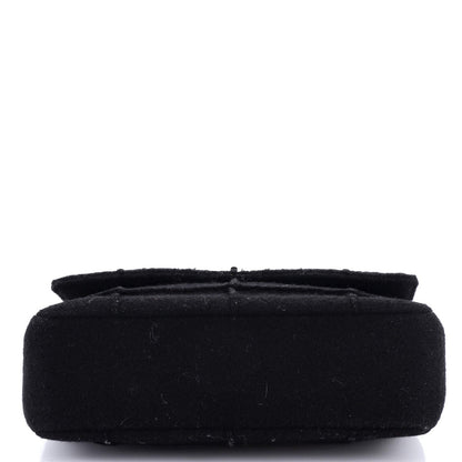 Chanel Chocolate Bar Mademoiselle Flap Bag Quilted Wool Jumbo