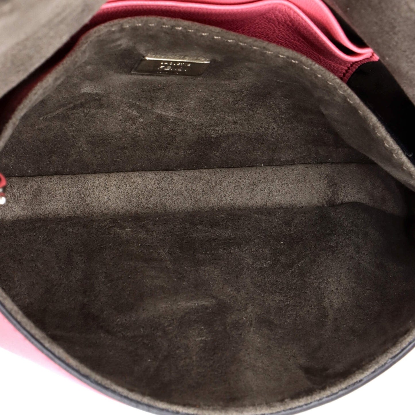 Fendi Monster Baguette Leather And Fur Micro