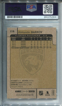 Aleksander Barkov Autographed O-Pee-Chee Card Psa Auto Grade 10