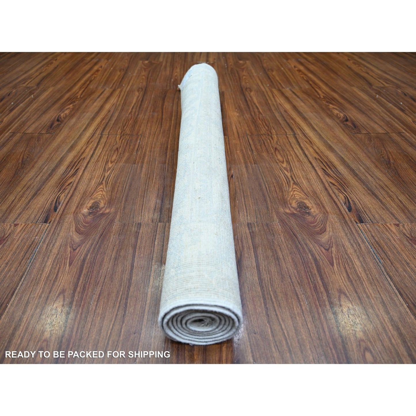 3'10"X5'10" Ivory Wool Hand Knotted Washed Out Peshawar Oriental Rug