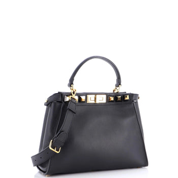 Fendi Peekaboo Bag Leather With Studded Detail Regular