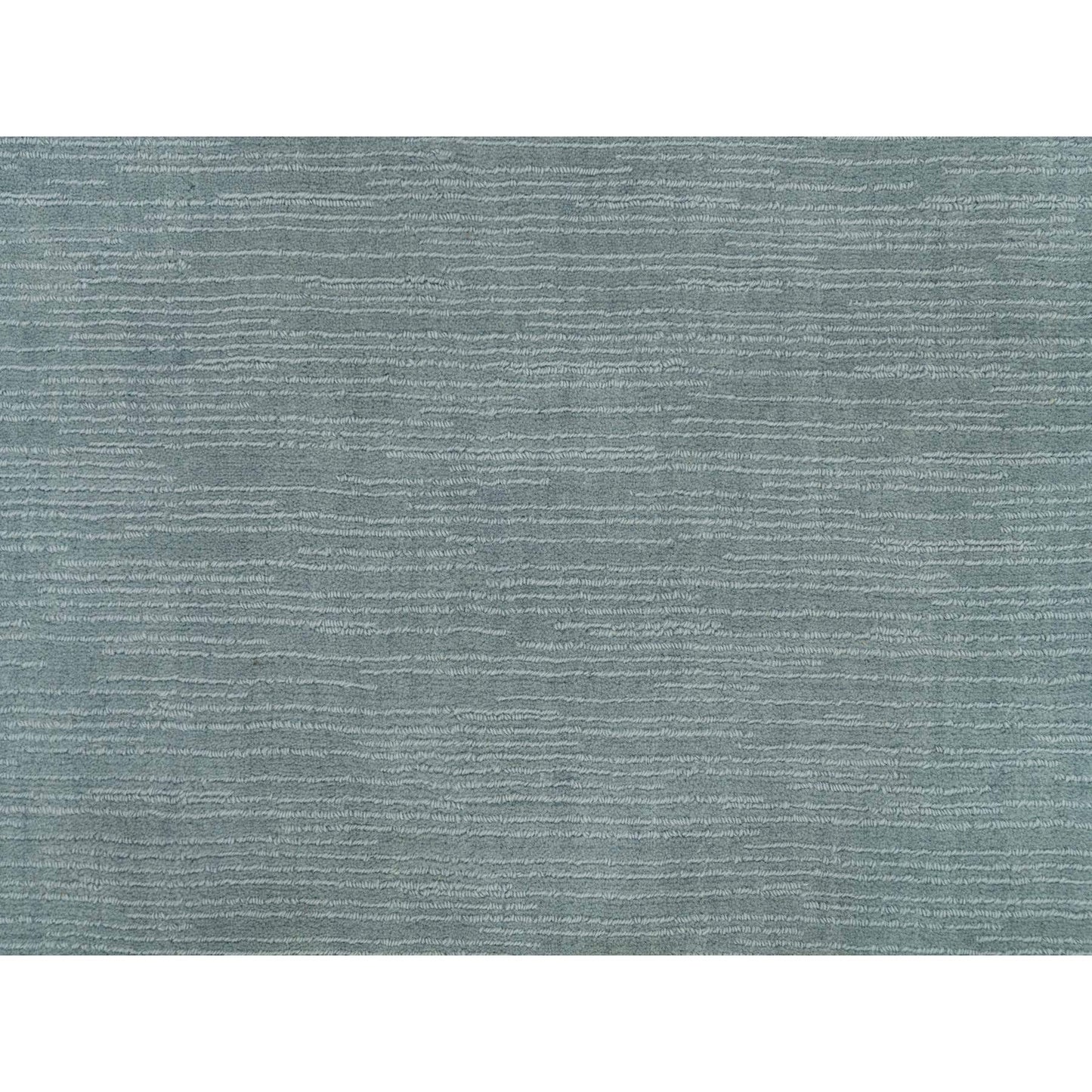 2'X3'1" Stormcloud Gray Loom Knotted Wool And Plant Based Silk Mat Rug