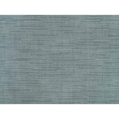 2'X3'1" Stormcloud Gray Loom Knotted Wool And Plant Based Silk Mat Rug