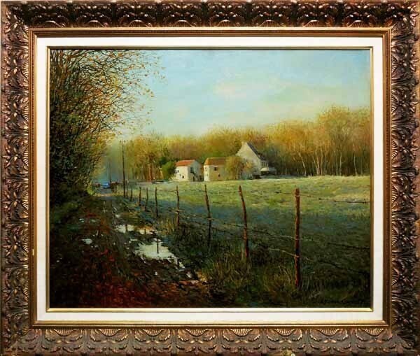 Jean Kevorkian "Le Moulin De Jarcy" 1978 Oil Painting French Landscape 25F