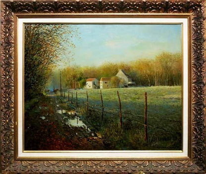 Jean Kevorkian "Le Moulin De Jarcy" 1978 Oil Painting French Landscape 25F