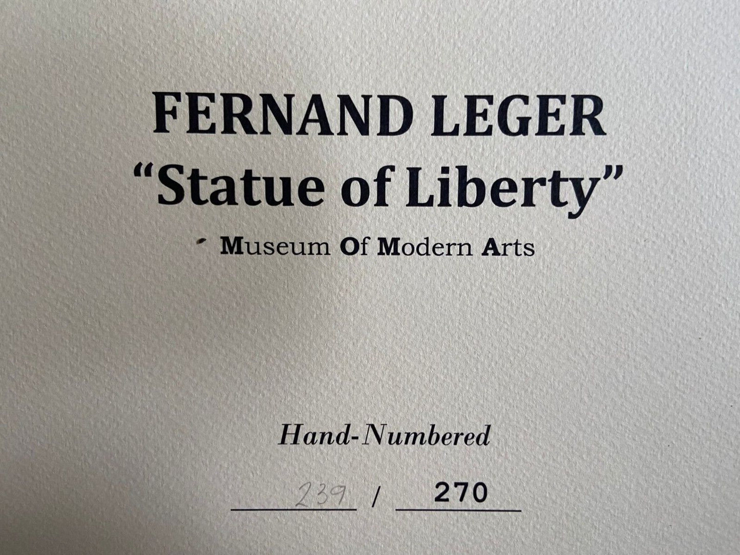 Fernand Lger Lithograph Coa Moma Museum Numbered By Hand Signed Limited