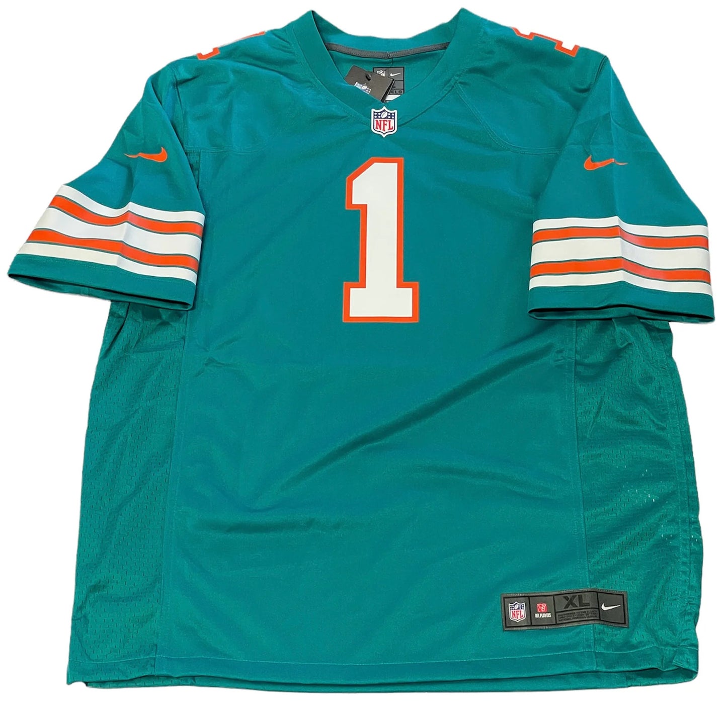 Tua Tagovailoa Autographed Dolphins Throwback