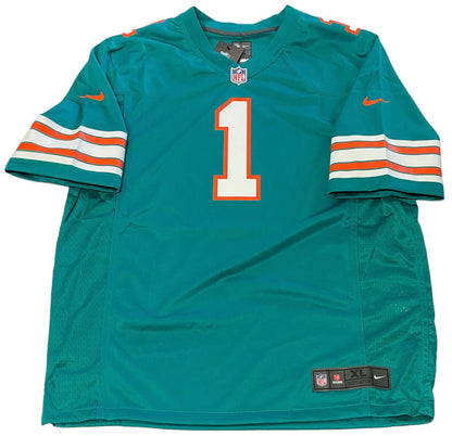 Tua Tagovailoa Autographed Dolphins Throwback