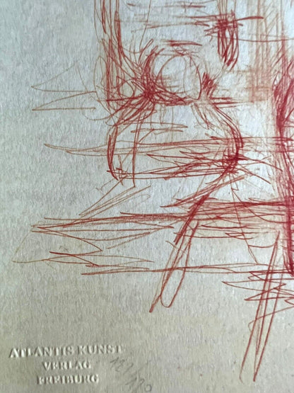 Alberto Giacometti Lithograph Coa Signed Numbered By Hand 180 Ex