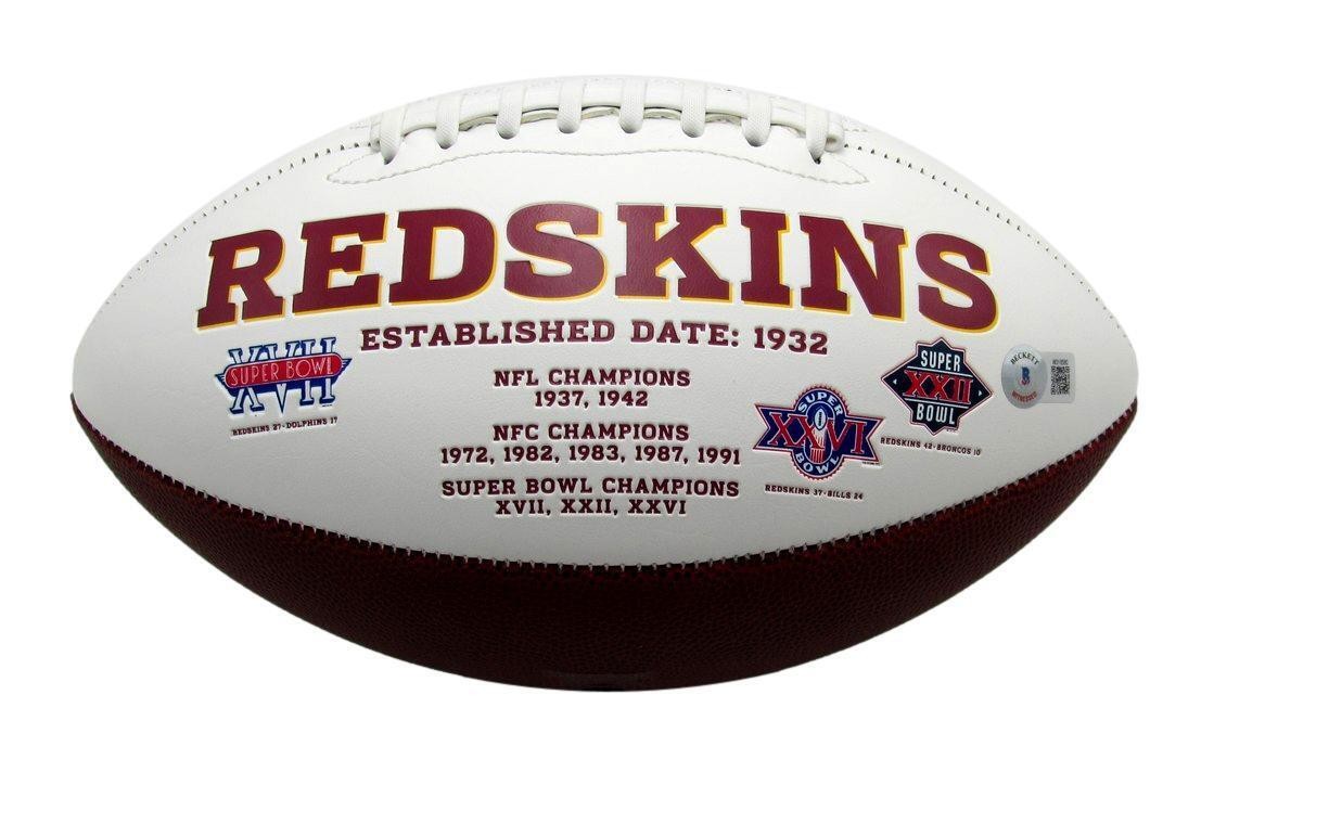 Joe Theismann Autographed/ Inscribed Redskins Logo Football Beckett 177270
