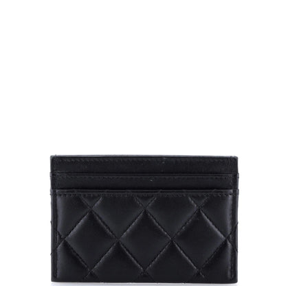 Chanel Cc Stars Card Holder Quilted Lambskin