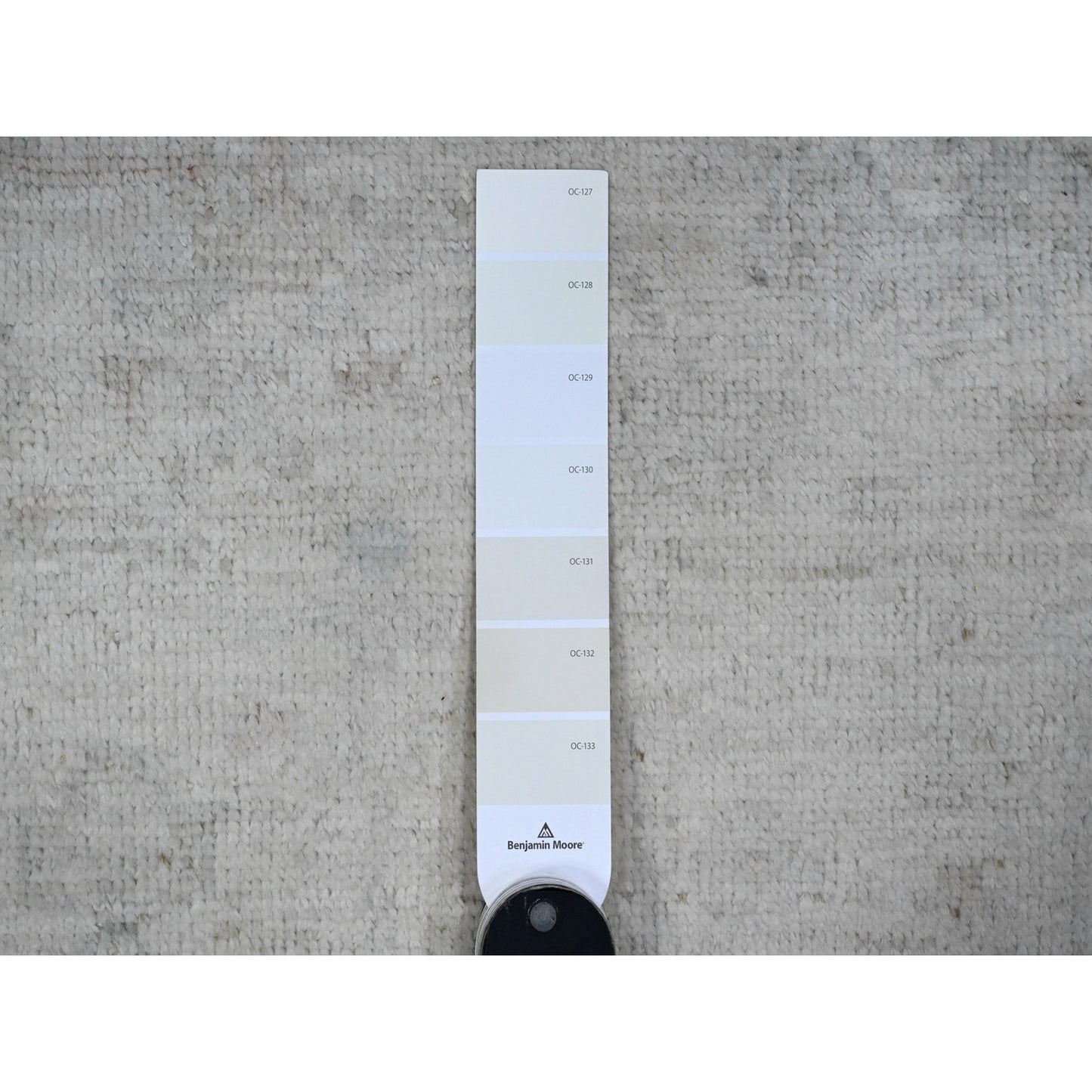 8'3"X9'9" Pacific Pearl White Faded Afghan Angora Oushak Oriental Rug