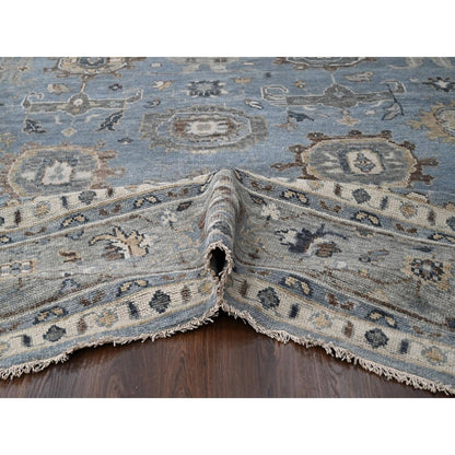 11'9"X14'10" Silver,Hand Knotted,Oushak Design,Oversized Oriental Rug