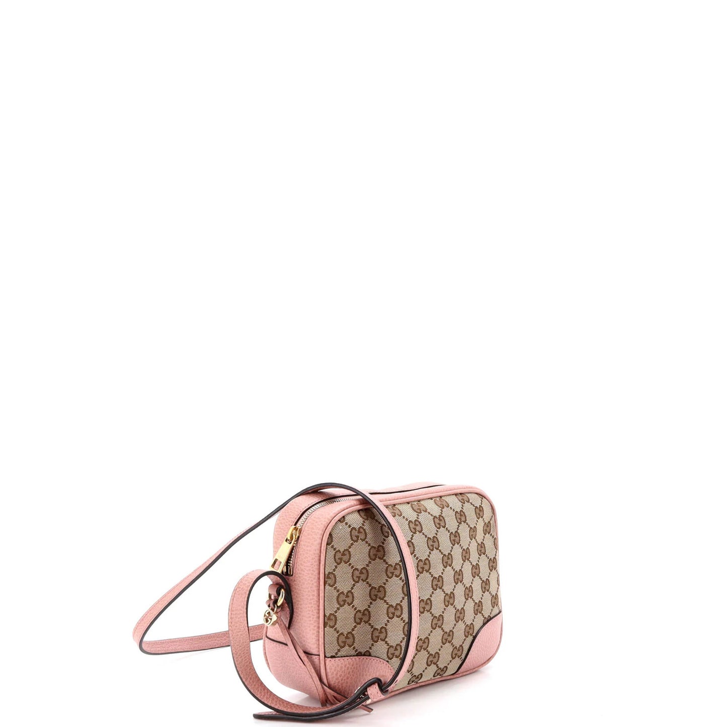 Gucci Bree Disco Crossbody Bag Gg Canvas With Leather Mini