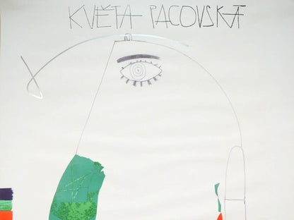 Kv?Ta Pacovsk 13 Years Neugebauer Press 1992 Signed Poster 197/999 Austria
