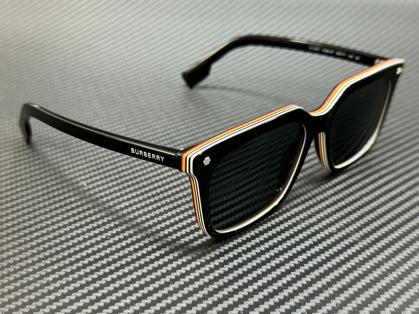 Burberry Be4337 379887 Black Square Men'S 56 Mm Sunglasses