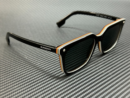 Burberry Be4337 379887 Black Square Men'S 56 Mm Sunglasses