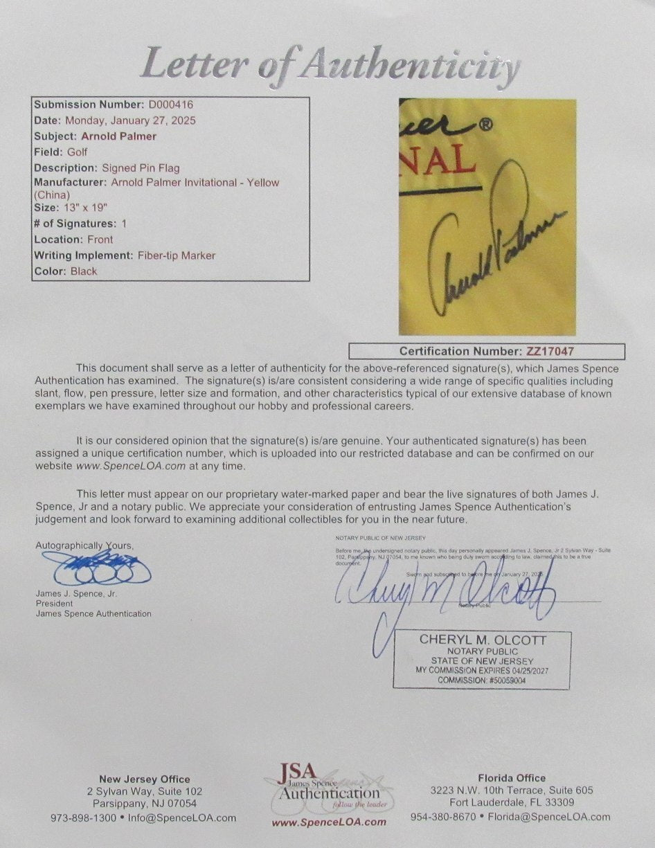 Arnold Palmer Signed/Auto Arnold Palmer