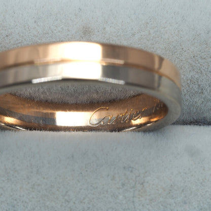 Cartier Ring Double Heart Bicolor Eu50 18K 750 Yellow White Gold
