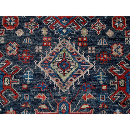 12'X18' Black Supple Organic Wool Hand Knotted Oversize Oriental Rug