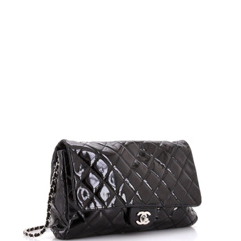 Chanel Clutch With Chain Quilted Patent