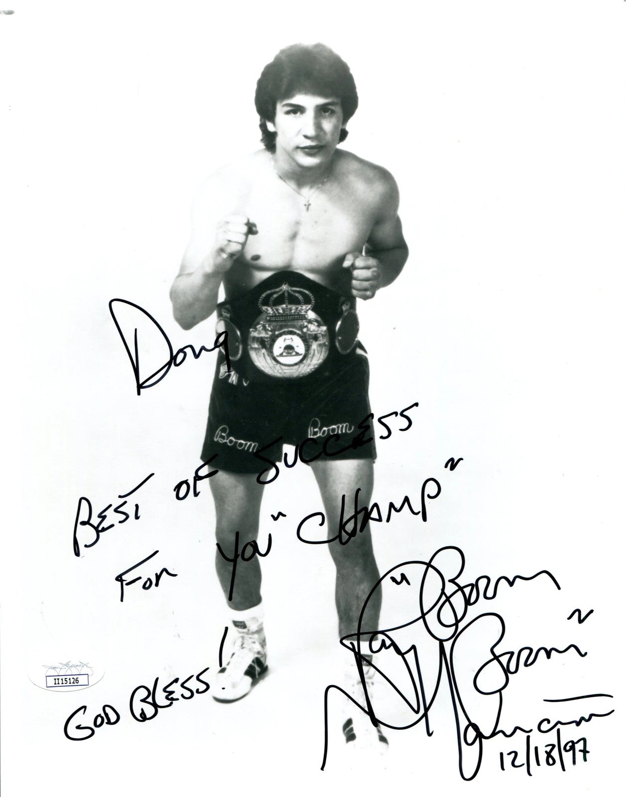 Ray Mancini Autographed 8x10 Photo (JSA)