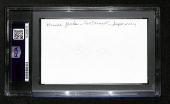 Dennis Janke Signed/Inscr Cut On 3X5 Index Card