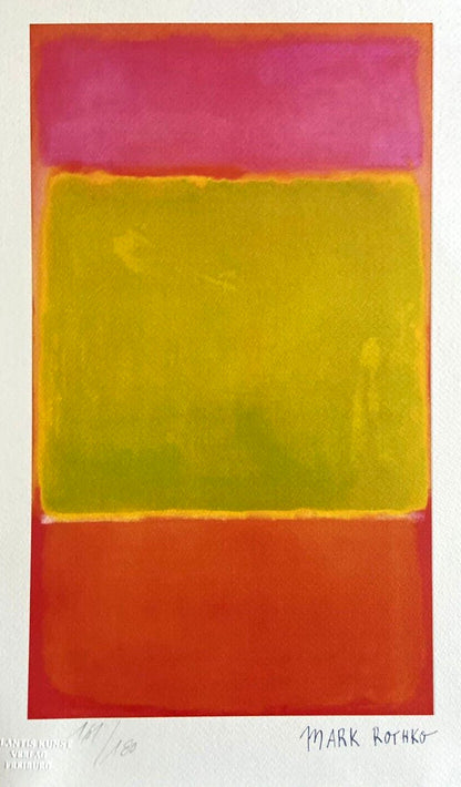 Mark Rothko Lithograph Coa Signed Op Numbered Certified 180 Es