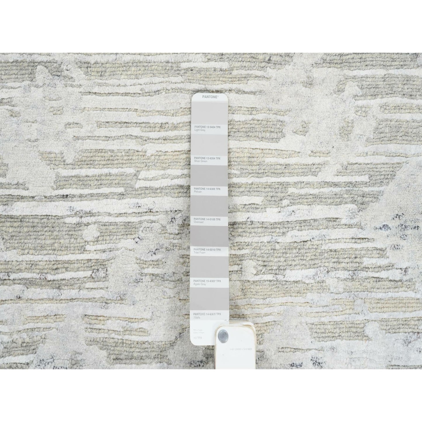 2'7"X24'3" Gray Modern Hand Knotted Hand Spun Natural Wool Xl Runner Rug