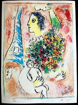 Marc Chagall Lithograph Coa Signed Op Numbered