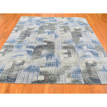 8'X10'2" The Intertwined Passage Silk With Text Wool Hand Knotted Rug
