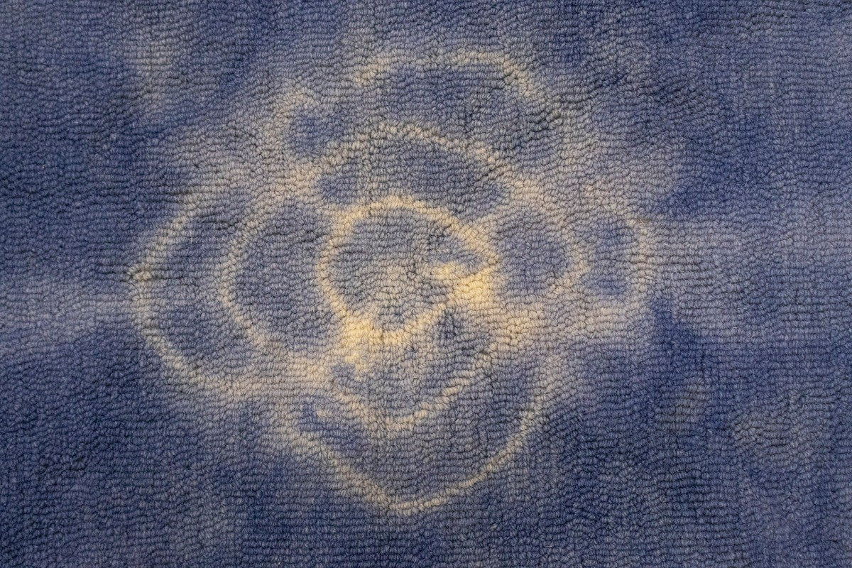 Purple-navy Tie-Dye Design 5X8 Hand-Tufted Modern Rug Contemporary Kids Carpet