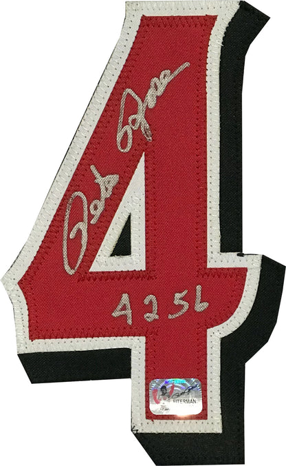 Pete Rose "4256" Autographed Cincinnati Reds Jersey (Fiterman)