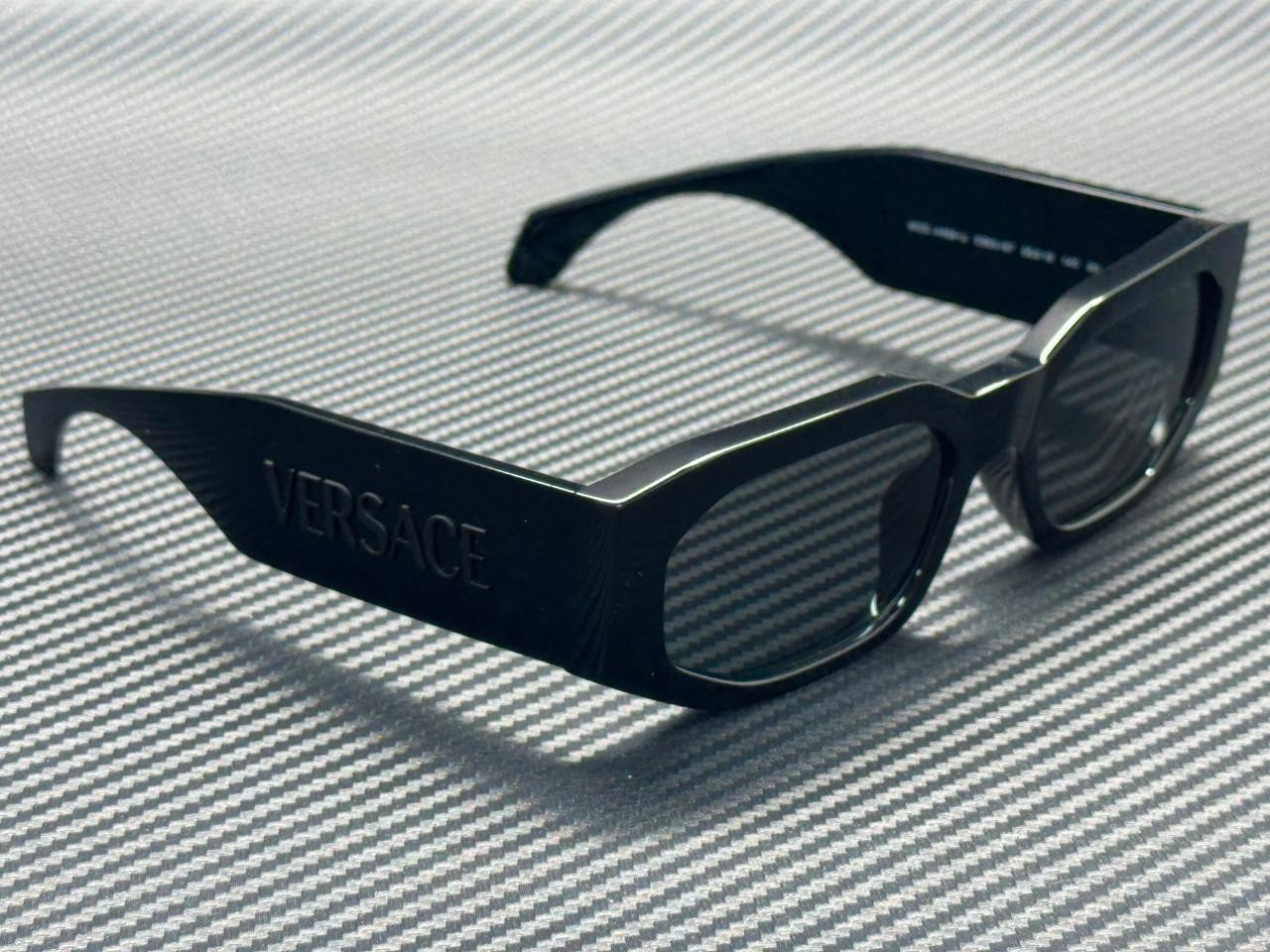 VERSACE VE4489U 536087 Black Grey Men's 55 mm Sunglasses