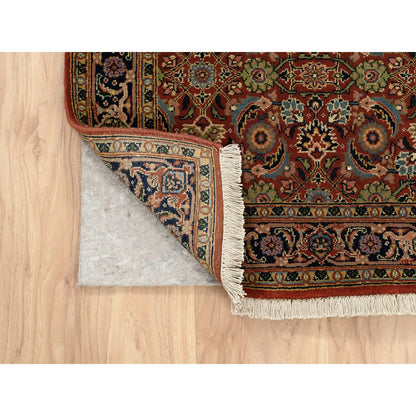 2'7"X4' Hand Knotted Herati 250 Kpsi Hand Spun New Zealand Wool Rug
