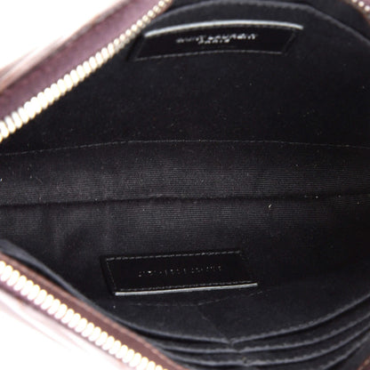 Saint Laurent Classic Monogram Wristlet Pouch Matelasse Chevron Leather Small
